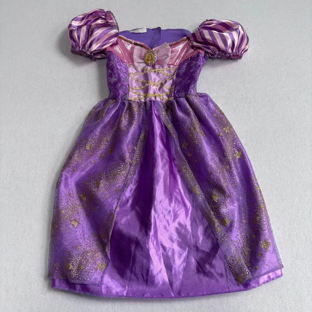 Disney Moana Anna Rapunzel Princess Dresses Halloween Costumes Girls Sz 4-6